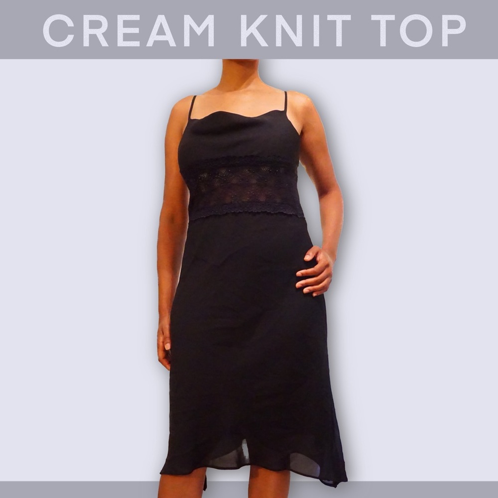 Angelo Black Cocktail Dress Silky Strappy